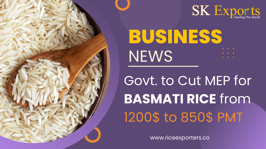 Minimum Export Price (MEP) for Basmati Rice